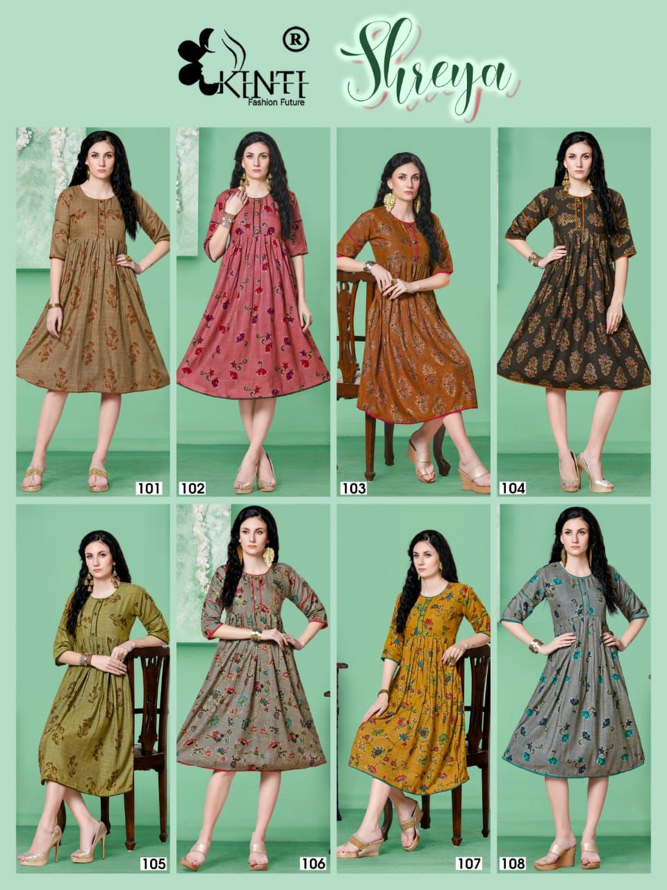 Kinti Shreya Ethnic Wear Latest Designer Anarkali Kurti Collection